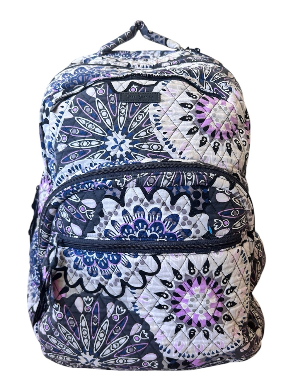 Vera Bradley Quilted Floral Large Spacious Backpack Like New Condition
